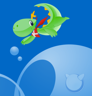 Desktop wallpaper with Konqui and FreeBSD Logo