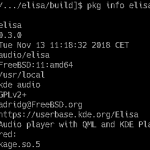 Screenshot of pkg info for Elisa