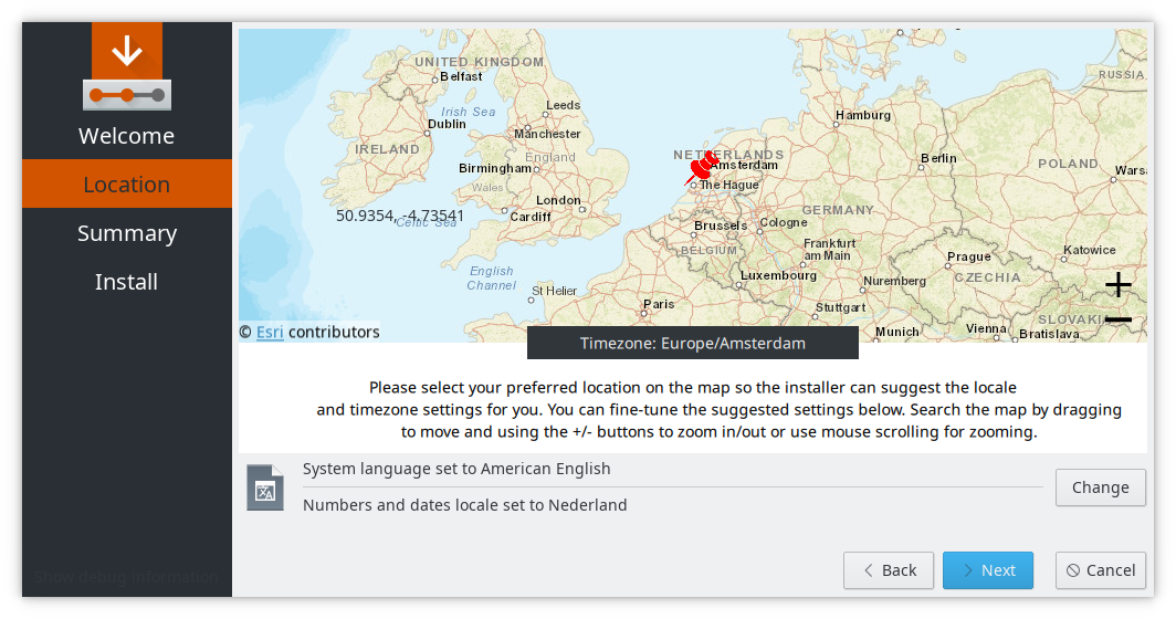 Calamares timezone QML