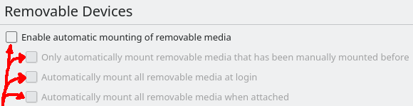 Systemsettings Removable Devices with unchecked boxes